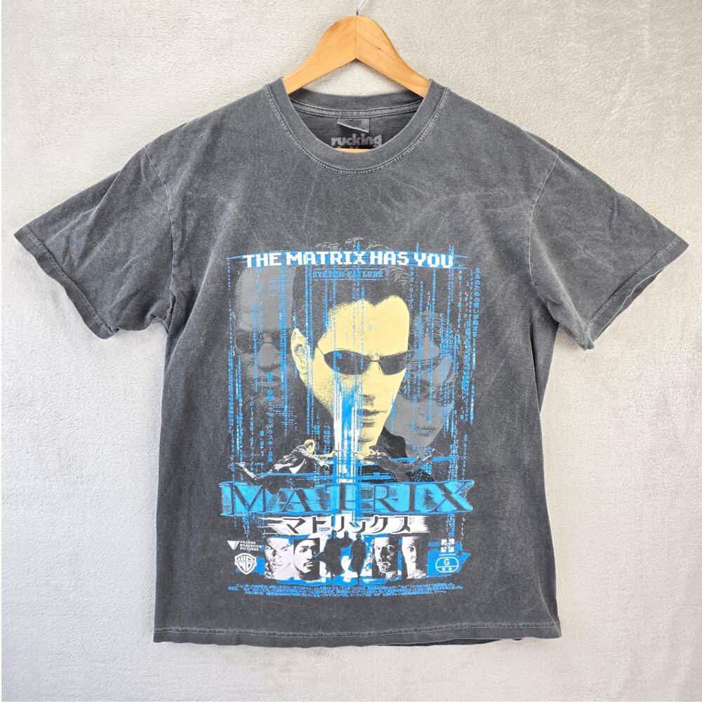 Rucking Fotten The Matrix Movie Shirt Large Variant Keanu Agents Double Sided